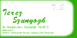 terez szunyogh business card